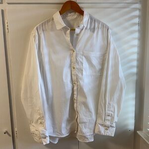 EUC Lululemon Relaxed-Fit Cotton-Blend Poplin Button-Down Shirt XL